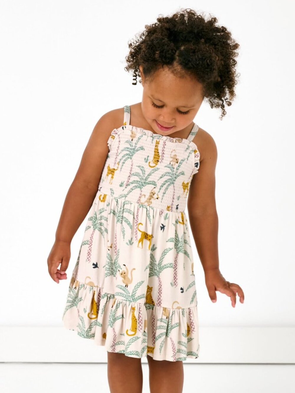 Little Sleepies Wild Escape Smocked Dress 2T NWT